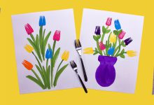 ایده کاردستی با چنگال