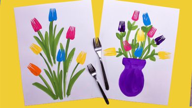 ایده کاردستی با چنگال