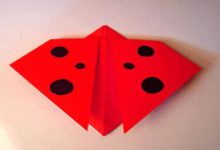 اوریگامی متفاوت کفشدوزک