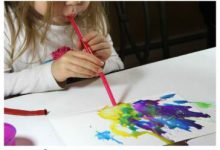 نقاشی خلاقانه طاووس